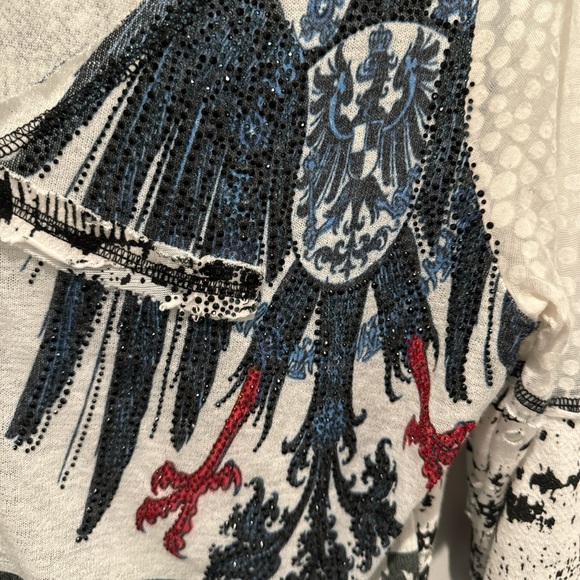 Multicolored long-sleeved burnout tee - Picture 3 of 3